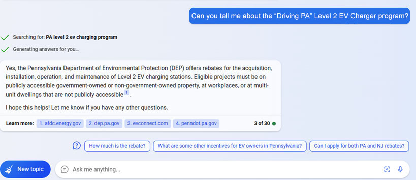 monitor with chatGPT response about rebates