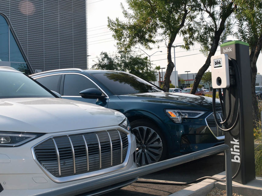 blink EV chargers and two ev's