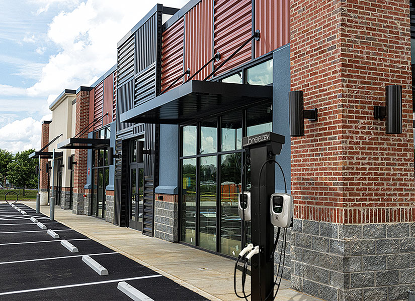 breezev charger at restaurant