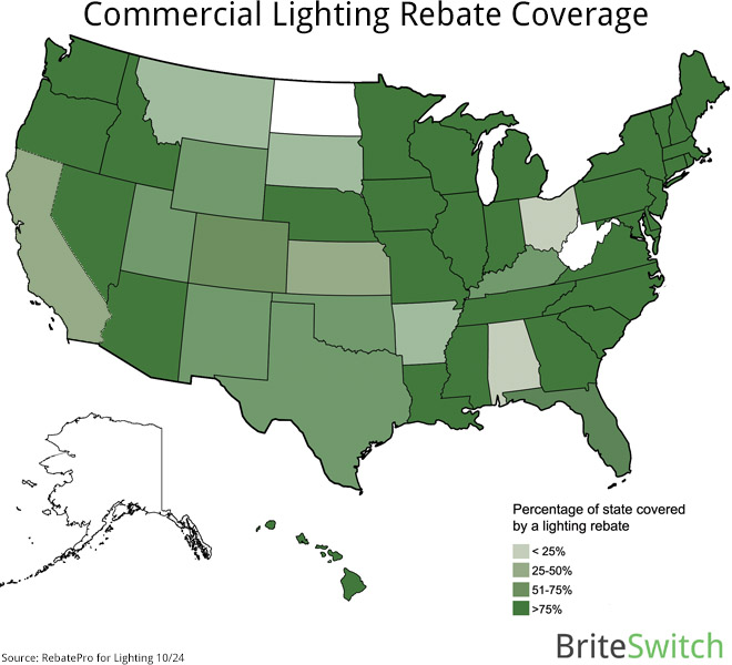 2024 Commercial Lighting Rebate Coverage in the US