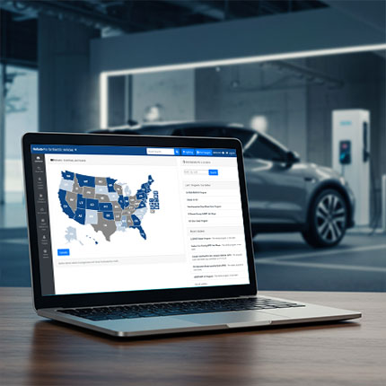 rebatepro for electric vehicles on a laptop